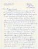 Learie Nicholas Constantine. Trinidad & West Indies 1921-1939. Single page handwritten letter on ‘Sir Learie Constantine, London’ headed paper from Constantine to Raymond Glendenning, BBC Sports commentator, regarding invitations speak at ‘The Leadership 