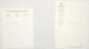 Northamptonshire cricketers’ letters 1961-1977. Three handwritten letters from Northamptonshire players. Two written to Jack Sokell, Wombwell Cricket Lovers’ Society, one from Freddie Brown, dated 2nd June 1961, the other from John Dye dated 8th Feburary