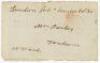 William Ward. Surrey, Hampshire & M.C.C. 1810-1845. Signed free-front envelope to &lsquo;Mrs Parker&rsquo; of Farnham, send from &lsquo;London, Feb. twelve 1830&rsquo;. Nicely signed &lsquo;W. Ward&rsquo; in black ink to the lower left corner. A very rare early signature of Ward, a right ha