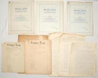 The Cricketana Society 1929-1935. Buff folder comprising items relating to the formation of the Society and original issues of the Society Journal. Contents include two pages, each with ‘Cricketana Society’ title in ornate gothic script and the handwritte