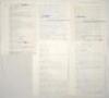 Australian Test player questionnaires 1980s. Five questionnaires completed by hand by Australian Test cricketers, Dean Jones, Greg Matthews (3 different), and Mike Veletta for tour guides, magazines etc. Each questionnaire includes subjects such as nickna