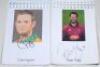 Somerset C.C.C. Two Somerset C.C.C. spiral bound autograph books, each page with individual colour player portrait. One undated (probably 2014) fully signed by all twenty six featured players, the other for season 2019 fully signed by all 28 featured play - 2