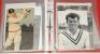 England Test legends 1940s-1980s. Red file comprising twenty five magazine extracts laid to card, each signed by the featured player. Signatures include George Mann, Jack Robertson, Ted Dexter, Brian Statham, Colin Cowdrey, Winston Place, Dennis Amiss, Jo - 4