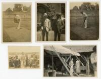 Pelham Francis ‘Plum’ Warner. Oxford University, Middlesex & England 1894-1920. A selection of six original candid style photographs taken on early tours including the M.C.C. tour to Australia 1911/12, on which Warner was Captain, originally from his pers