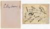 Surrey, County and tour signatures 1930s-1950s. A selection of album pages including two comprising signatures in ink of Surrey players of the period. Signatures include Bennett, Parker, Gover, Barling, Mobey, Squires, McIntyre, Whittaker (one smudged), E - 4