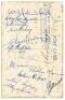 Australian tour to South Africa 1949/50. Colour postcard of the T.S.S. Nestor (Blue Funnel Line) ship with annotation in ink to lower border, ‘Australian Test Cricket Tour travelling to South Africa, Sept. 1949’. To verso, fifteen signatures in ink of the - 2