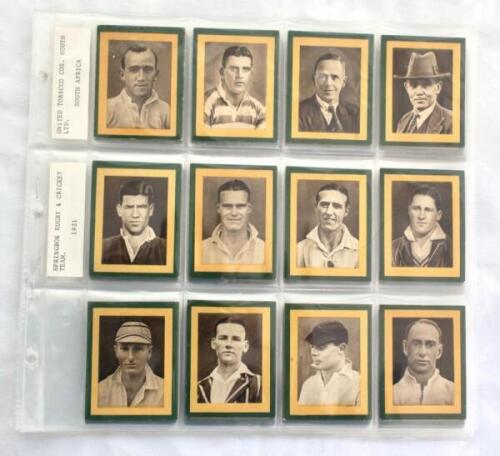 ‘Springbok Rugby & Cricket Teams 1931’. The United Tobacco Co Ltd, Cape Town, South Africa. Rarer set of forty seven cigarette cards of South African rugby and cricket teams. Good/very good condition