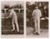 ‘Australians v Dublin University Eleven (Past and Present), June 1905’. Mono postally used postcard of the Dublin University XI with two umpires, seated and standing in rows in cricket attire and blazers for the match played at College Park Dublin, 19th-2 - 3