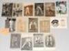 Wicketkeepers early 1900s onwards. Twelve early postcards, of which eight are real photographs, including Kent wicketkeepers J. Hubble (2 different), F. Huish, T.G. Evans (2), L. Ames (2, one with accompanying signature on label), also H. Strudwick (Surre