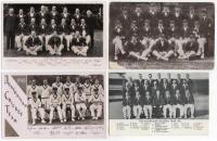 Australia tour postcards 1926-1961. Four original mono postcards or team photographs of Australian tours including real photograph postcards of the 1938 by ‘S&F’ and a rarer 1948 postcard with facsimile signatures, ‘R.A.’ Series no. C5573. Also two mono p