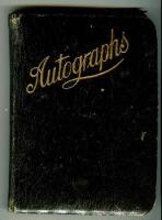 Autograph book early 1920s. Small autograph album comprising twenty nine real photograph cigarette cards laid down to pages, including Godfrey Phillips and J.E. Pattreiouex series. 