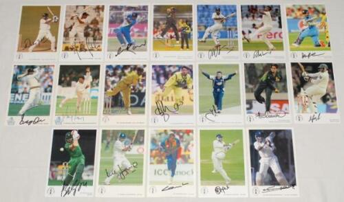 India, Pakistan and Sri Lanka. Classic Cricket Cards ‘International Cricketers’ series. Nineteen cards of India, Pakistan and Sri Lanka cricketers, each signed by the featured player. India card numbers are 380 Jaffer, 442 Gambhir, 444 Raina, 449 Kartik, 