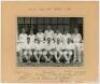 M.C.C. Tour to East Africa 1963. Official mono photograph of the M.C.C. team, seated and standing in rows, wearing cricket attire, who toured in October/November 1963. Signed to lower border by all twelve players featured including M.J.K. Smith (Captain),