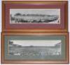 Test match ground panoramas 1930s/1940s. Four small original mono panoramic photographs of match action and large crowds in attendance at Test matches. Images include Melbourne Cricket Ground 1930s, possibly the 1932/33 ‘Bodyline’ series, approx. 12”x3.5 - 3