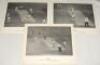 The Ashes. Australia v England 1958/59. Six large original mono press photographs of action from the second Test, Melbourne 31st December 1958- 5th January 1959. Each photograph measures 15”x10.25” and is laid down to a mount with typed caption laid down - 2