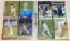 England Test and County player photographs 1990s-2010s. Yellow folder comprising fifty colour photographs of England player portraits, in match action etc., each signed by the featured player. All photographs measure 6”x4”. Signatures include Pietersen, C - 3