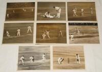 M.C.C. tour to Australia 1924/25. A selection of eight original mono press photographs of match action from the tour, the majority from the tour match v New South Wales, Sydney, 21st- 25th November 1924. Players featured include Hobbs and Sutcliffe openin