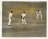 The Ashes. England v Australia 1926. Four original mono press photographs depicting a variety of scenes from the 1926 Ashes series. Images feature large crowds queuing outside Lord’s for the 2nd Test, 26th- 29th June 1926, Ryder clean bowled by Tate in th - 3