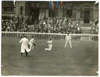 Triangular Tournament 1912. Three original mono press photographs of match action including two from the Triangular Test series. One depicts Warren Bardsley batting for Australia v South Africa, Old Trafford, 27th & 28th May 1912, the other from England v