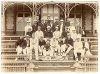 Cambridge University C.C. 1897-1934. A selection of original press photographs and real photograph postcards, with some copy and printed images, relating to Cambridge University players and matches for the period. All loose mounted to large pages. Images 