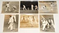 Cricket at The Oval 1960s-1990s. A large selection of over one hundred original mono press photographs, the majority depicting action at The Oval, also Lord’s, Worcester, Old Trafford, Trent Bridge, Brentwood etc. in the County Championship, tour and Test