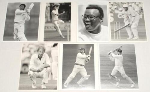 Test and County photographs 1980s. A good selection of over one hundred original mono press photographs from the 1980s, some 1990s, the majority depicting players in match action and some player portraits. England Test and County players featured include 