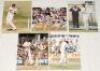 West Indies tour to England 1995. Ten original colour press photographs of match action and net practice from the West Indies tour to England in 1995, each signed by the featured player. Signatures are Richardson, Adams, Hooper, Campbell, Williams, Cork, - 2