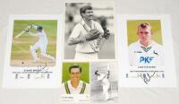 Midlands county player photographs 1970s-2010s. A selection of thirty colour and mono original press photographs comprising ten each of players from Nottinghamshire, Derbyshire and Leicestershire. Each photograph signed by the featured player. Signatures 