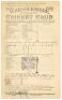 Warwickshire v Northamptonshire 1923. Official scorecard for the match played at Edgbaston, 8th- 10th August 1923. Incomplete printed and handwritten scores in ink. Notable names include Bernard Quaife, Willie Quaife, Calthorpe, Santall, Woolley, Walden e