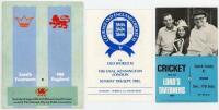 Lord’s Taverners v Old England 1967. Two official programmes, one for a match at Swansea, dated 19th August 1967, signed to the first page by twenty one players, celebrities and others in attendance. Signatures include Stuart Surridge, Dai Davies, Maurice