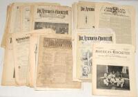 ‘American Cricketer. A Journal of the Cricket Field’ 1883-1920. A good selection of over sixty original individual copies of the official journal published by The Associated Cricket Clubs of Philadelphia. Issues include Vol. VI no. 201 16th August 1883, V