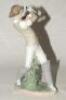 Lladro, Spain. &lsquo;Cricket Player&rsquo;. Elegant porcelain figure of a cricketer playing a flowing drive, designed by the sculptor, Regino Torrijos. Maker&rsquo;s mark to base, dated 2001, withdrawn from circulation in 2005. 17&rdquo; tall. Sadly the bat has broken at the ha - 2