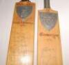 Warwickshire County Champions 1972. Large miniature bat with hand printed title and pewter shield with the county emblem of the bear and ragged staff. Nicely signed to the face in ink by thirteen members of the Warwickshire team including A. Smith (Captai - 2