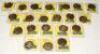 &lsquo;Centenary Of The Ashes 1882-1982&rsquo;. Twenty one brand new gold metal medals designed and distributed by M.R. Roberts&rsquo; Wynyard Coin Centre, Sydney, Australia, unopened in original packaging. Mint condition