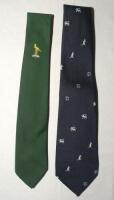 South African tour of England 1970. Official green tour tie for the series with Springbok emblem and ‘Tour 1970’ in gold, white and red thread. The tour did not take place, it was cancelled due to political pressure over apartheid and a five match series 