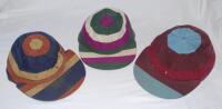 Club cricket caps. An interesting selection of five, probably mid-20th century woollen cricket caps. One with the colours of Free Foresters C.C. by Foster of London. Four others each with the owner’s name of ‘D.J. Newton’ handwritten to inside includes on