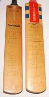 South Africa tours to England 1965 and 1994. A Warsop Stebbing ‘The Sterling Barry Knight Autograph’ full size bat fully signed to the face in ink by the sixteen members of the 1965 touring party. Signatures include van der Merwe, Barlow, G. Pollock, Gams