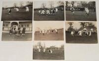 Men’s varsity hockey. Oxford v Cambridge c.1920s. Seven original mono press photographs including four of matches played at Surbiton and three at Sundridge Park. The majority feature match action, with one of the players entering the field from the pavili