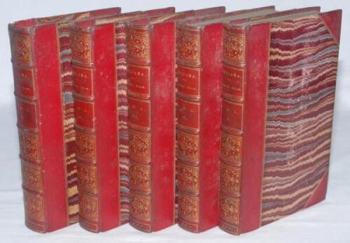 ‘Boxiana or Sketches of Ancient and Modern Pugilism comprising the only original and complete lives of the boxers... Illustrated with numerous portraits’. Pierce Egan. Printed for Sherwood, Neely and Jones of Paternoster-Row, London 1829. Five Volumes, no