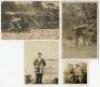 Hunting, Shooting and Ferreting postcards, early 1900s. A selection of ten mono postcards, the majority real photographs, and two candid photographs relating to hunting and shooting. Four hunts featured are titled ‘The Hunt at Woburn Abbey’, Frith’s Serie - 5