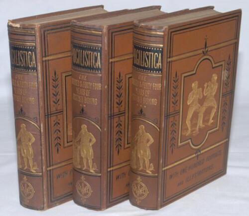 ‘Pugilisitica: Being One Hundred and Forty Years of the History of British Boxing... in Three Volumes’. Henry Downes Miles. Weldon & Co., Southampton Street, London, First edition 1880. Comprising ‘The only Complete and Chronological History of the Ring, 