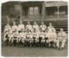 Rugby Union. Durham County XV v R.F. Oakes International XV. Sunderland, 26th September 1936. Two large original mono press photographs, one depicting both teams seated and standing in rows in front of a pavilion, the other of the R.F. Oakes XV. Oakes is - 3