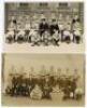 Wartime rugby postcards. Two mono real photograph postcards of naval rugby teams, one for ‘H.M.S. Collingwood Winners, 4th Battle Squadron, Rugby League 1916-17’, the other a World War II naval rugby team on H.M.S. Caledonia 1941. Also a mono postcard of 