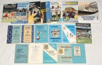 Tottenham Hotspur. Box comprising a selection of Spurs related ephemera including eighteen official handbooks for seasons 1953/54, 1954/55 (lacking wrappers), 1959/60-1963/64, 1967/68 (annotations to wrappers), 1972/73, 1974/75, 1978/79, 1980/81-1982/83, 