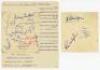 Notts County F.C. 1949/50-1951/52. Three album pages each signed in ink by members of the Notts County playing staff and officials for seasons 1949/50, nineteen signatures nicely signed to page, 1950/51, thirteen signatures (plus three to verso) on small - 2