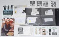 Notts County F.C. Small box comprising a large selection of over three hundred autographs of mainly modern Notts County players, some contained in a folder, others loose, signed individually to labels and small white cards. Sold with ‘The Definitive Notts