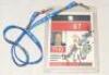 ‘‘Pele’. World Cup France 1998. Official photographers pass with ‘France 98’ lanyard with pass for renowned photographer Monte Fresco, photograph and details to both sides. The pass signed by Pele in black marker pen. The press pass was signed at the Braz