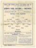 Queen’s Park Rangers. Season 1943/44. Official war-time single sheet home programmes including two for Football League South matches played v Watford 18th September, and v Millwall 9th October, and v Arsenal, (London Cup) 26th February. Light folds to all - 3