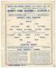 Queen’s Park Rangers. Season 1943/44. Official war-time single sheet home programmes including one for the Football League South match played v Clapton Orient 11th March, and three for Football League (South) matches v Portsmouth 10th April, v Arsenal 29t