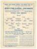 Queen’s Park Rangers. Season 1943/44. Official war-time single sheet home programmes including one for the Football League South match played v Clapton Orient 11th March, and three for Football League (South) matches v Portsmouth 10th April, v Arsenal 29t - 3